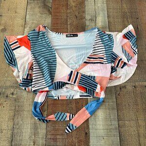 Chic Me women’s swimsuit top with crossbody ties -M